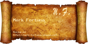 Merk Fortuna névjegykártya